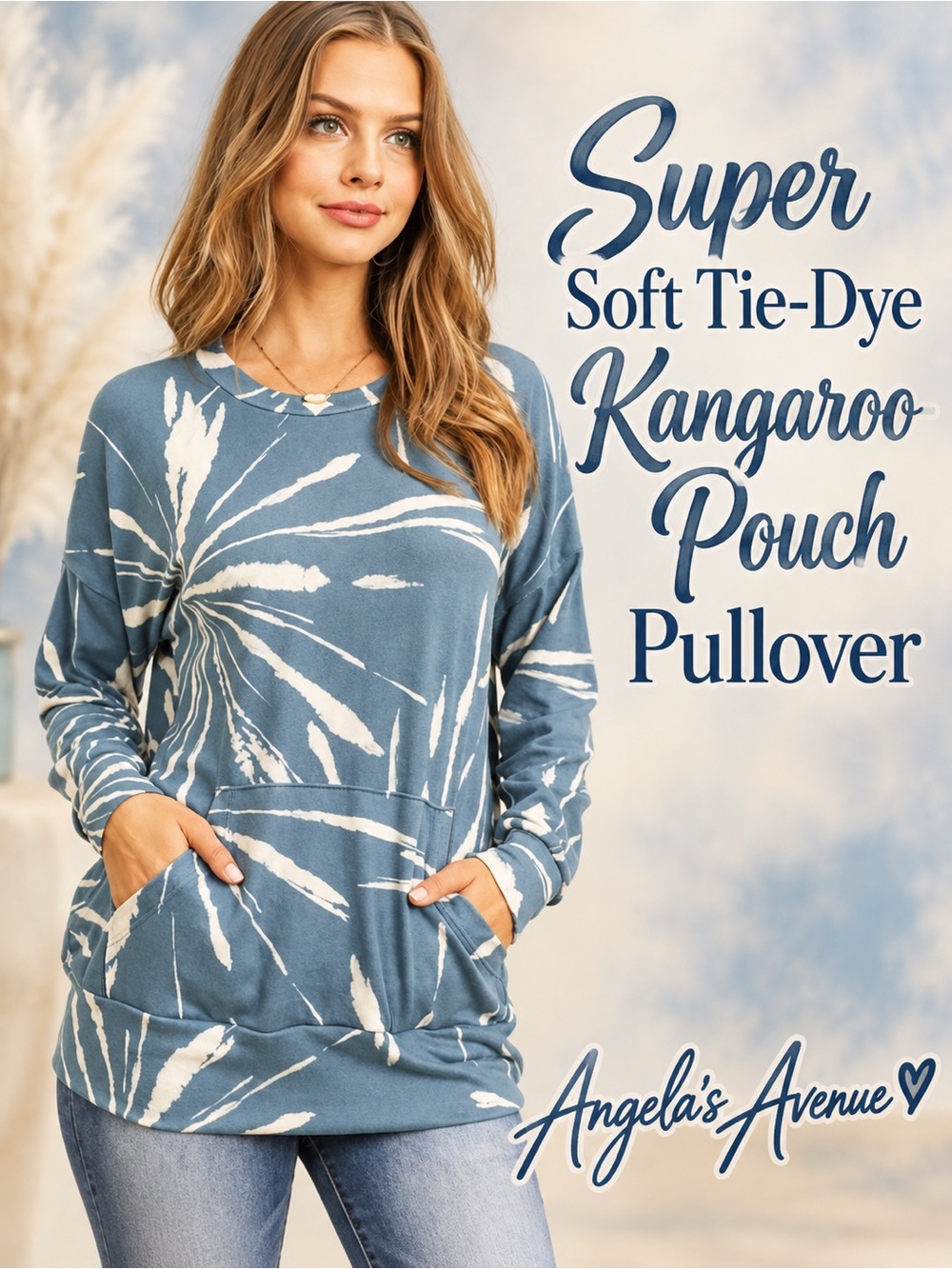 Super Soft Tie Dye Kangaroo Pouch Pullover NEW